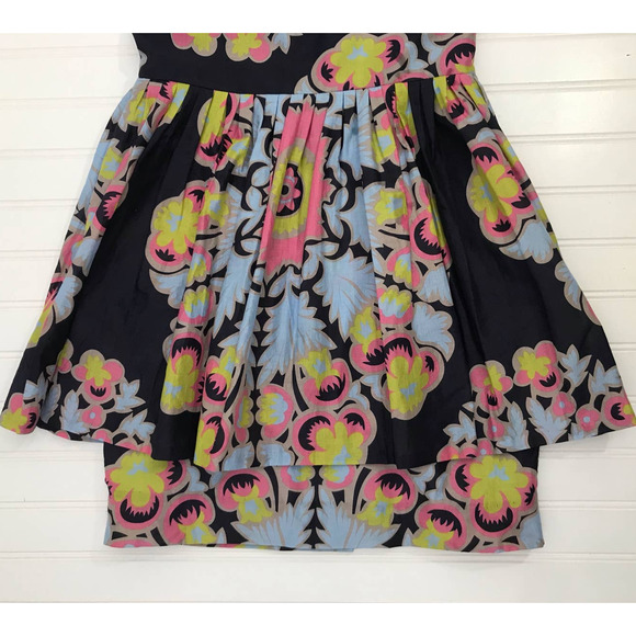 Leifsdottir Anthropologie Lotus Awakening Floral Sleeveless Mini Dress 0 - Picture 4 of 11